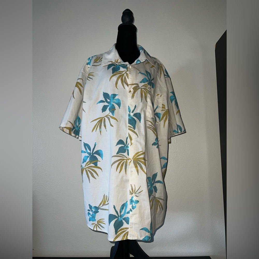 Quiksilver Mens Tropical Beach Vacation‎ Button Down Shirt Sz 2XL